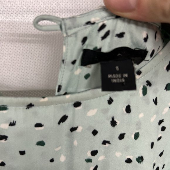 NEW No Belt S Small Womens Ann Taylor Flecked Belted Flare Dress in Spring Dew - Picture 4 of 4